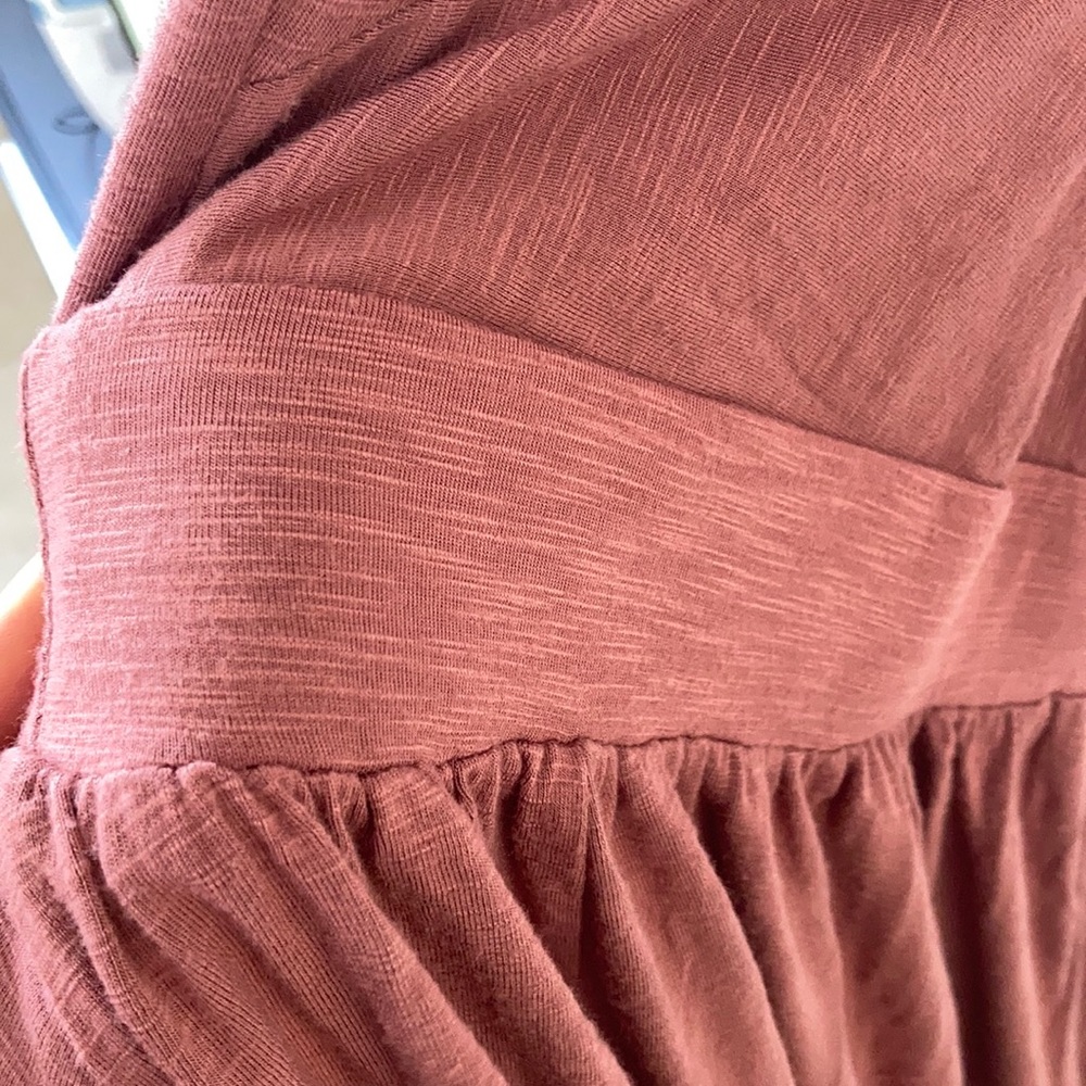 Anthropologie Rose-Tone Twist Front Short Dress - Picture 7 of 7